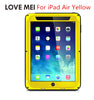 Love Mei Powerful Shockproof Aluminum Case Cover For Apple iPad Air/Air 2/Mini 2/3/4/5/6 CaseHeavy w/Gorilla Toughened Glass