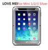 Love Mei Powerful Shockproof Aluminum Case Cover For Apple iPad Air/Air 2/Mini 2/3/4/5/6 CaseHeavy w/Gorilla Toughened Glass