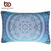 BeddingOutlet Moroccan Pillow Case Crystal Arrays Blue Bedclothes Mandala Printed Pillowcase Soft Pillow Cover 50x75cm 50x90cm