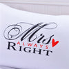 BeddingOutlet MR and MRS Pillowcases Couple Pillow Shams for Him or Her Christmas Romantic Anniversary Wedding Valentine's Gift