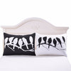 BeddingOutlet Birds Pillowcase Cover Black and White Bedclothes Plain Printed Decorative Pillow Case Family Gift a Pair 2 Sizes