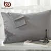 BeddingOutlet Gray Pillow Case Rectangle Solid Color Bedclothes 100% Cotton Soft Decorative Pillow Covers 48cmx74cm 2Pcs Hot