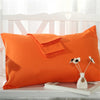 BeddingOutlet Gray Pillow Case Rectangle Solid Color Bedclothes 100% Cotton Soft Decorative Pillow Covers 48cmx74cm 2Pcs Hot