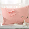 BeddingOutlet Gray Pillow Case Rectangle Solid Color Bedclothes 100% Cotton Soft Decorative Pillow Covers 48cmx74cm 2Pcs Hot