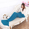 195x95CM Yarn Knitted Mermaid Tail Blanket  Soft Sleeping Bed Handmade Crochet  Anti-Pilling Portable Blanket Air Conditioning