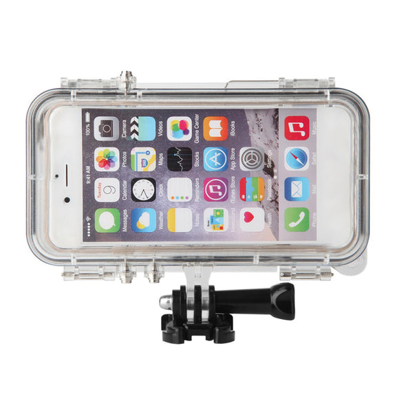 SUPER Waterproof Sports Phone Cases Cover 170 Degrees Wide Angle Lens for iPhone 6 & 6s Built-in Longer for GoPro Adapter
