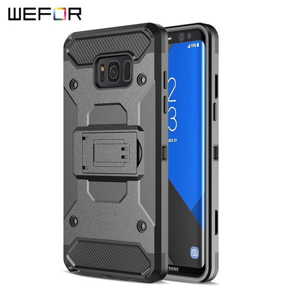 Case For Samsung Galaxy S8 S8 Plus Rugged Armor Shockproof Phone Cases for Galaxy S8 Stand Shell Belt Clip Holster Protect Cover