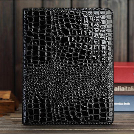 Fineshow Crocodile Leather Tablet Case for iPad 4 3 2 / Wake up Sleep Smart Cover Flip Case with Holder Stand Fashion Capa