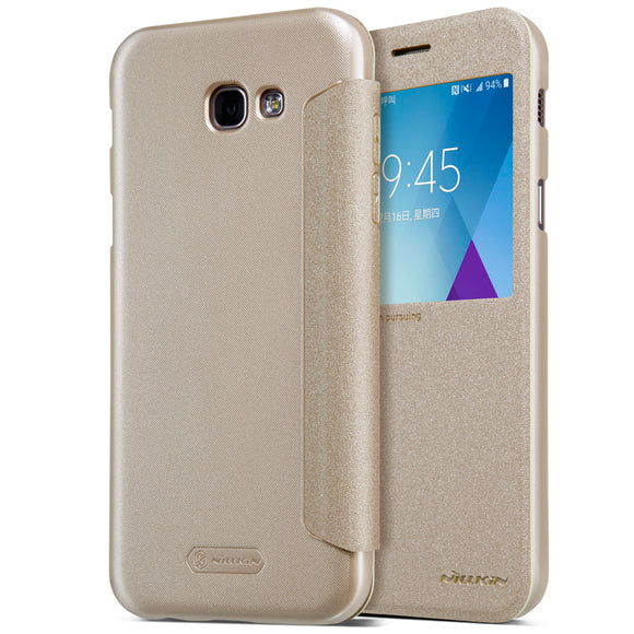 For Samsung Galaxy A5 2017 Flip Cover Case NILLKIN Sparkle Super Thin Flip Cover Case For Galaxy A 5 2017 with retail package