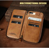 FLOVEME Vintage Wallet Case for iPhone 6 6S 7 Plus Leather Cover Zipper Handbag Card Holder Retro Phone Cases for iPhone 6 6S 7