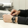 KINYUED Skeleton Automatic Watch Men Waterproof Top Brand Mens Mechanical Watches Leather Calendar Rose Gold Relogio Masculino