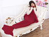 195x95CM Yarn Knitted Mermaid Tail Blanket  Soft Sleeping Bed Handmade Crochet  Anti-Pilling Portable Blanket Air Conditioning
