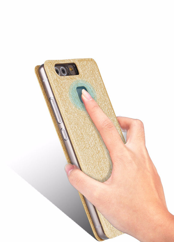 Huawei P9 case cover silicone back Huawei P9 Case original Mofi Flip Leather wallet aluminium cover huaweip9 case foundas 5.2