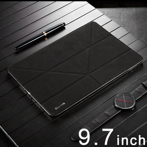 Baseus Magnetic Flip Leather Case For iPad 9.7inch Smart Sleep PU Cover For 2017 New iPad Fold Stand Protective Shell Coque Case