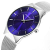 Men's Watches Stainless Steel Band Mesh Analog Quartz Wristwatch Ultra Thin Dial Luxury Watch Men clock male reloj hombre