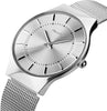 Men's Watches Stainless Steel Band Mesh Analog Quartz Wristwatch Ultra Thin Dial Luxury Watch Men clock male reloj hombre