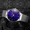 Men's Watches Stainless Steel Band Mesh Analog Quartz Wristwatch Ultra Thin Dial Luxury Watch Men clock male reloj hombre
