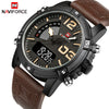 2017 NAVIFORCE Men's Fashion Sport Watches Men Quartz Analog LED Clock Man Leather Military Waterproof Watch Relogio Masculino