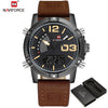 2017 NAVIFORCE Men's Fashion Sport Watches Men Quartz Analog LED Clock Man Leather Military Waterproof Watch Relogio Masculino