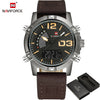 2017 NAVIFORCE Men's Fashion Sport Watches Men Quartz Analog LED Clock Man Leather Military Waterproof Watch Relogio Masculino
