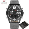 2017 NAVIFORCE Men's Fashion Sport Watches Men Quartz Analog LED Clock Man Leather Military Waterproof Watch Relogio Masculino