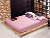 Wholesale solid color sheets fitted bed sheet elastic mattress cover bed linen bedspread polyester cotton single twin full queen