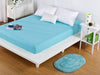 Wholesale solid color sheets fitted bed sheet elastic mattress cover bed linen bedspread polyester cotton single twin full queen