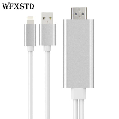 2M Plug and play Phone Screen To HDMI HDMI Cable For iPhone 5/5S/5C/6/6S/6 Plus/7/7plus iPad Phone Screen Video To HDMI TV HDTV