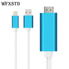 2M Plug and play Phone Screen To HDMI HDMI Cable For iPhone 5/5S/5C/6/6S/6 Plus/7/7plus iPad Phone Screen Video To HDMI TV HDTV