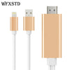 2M Plug and play Phone Screen To HDMI HDMI Cable For iPhone 5/5S/5C/6/6S/6 Plus/7/7plus iPad Phone Screen Video To HDMI TV HDTV