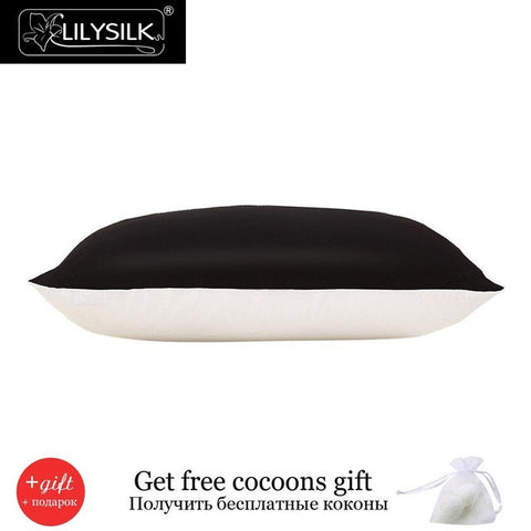 Lilysilk Mulberry Silk Cotton Pillowcase With Hidden Zippe Terse Pillow Cover With Cotton Underside King Queen Standard