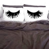 IKathoME Black/White 2 Sided Printed Eyelash Pillow Case,20x30" 50*76cm Couple Pillow Cases Sets,Funny Sleeping Eyes Pillow 021