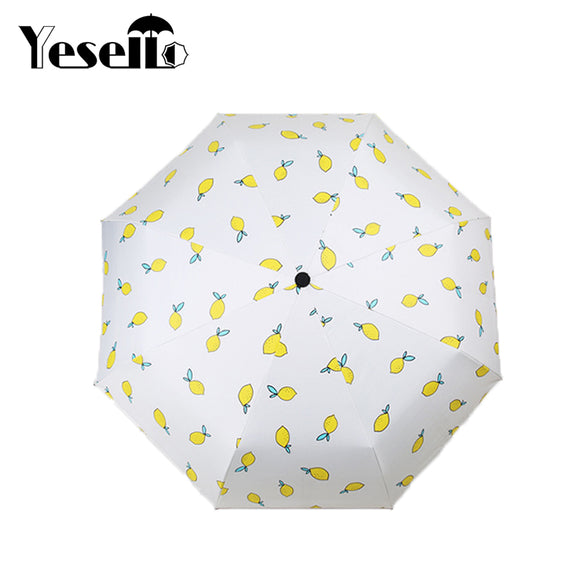 Yesello Cute lemon Banana Rain folding Umbrella