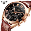 2017 luxury brand newFashion  Leather Strap Multifunction Watches Men Quartz Watch Waterproof Wristwatches Male Table Relojes