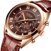 2017 luxury brand newFashion  Leather Strap Multifunction Watches Men Quartz Watch Waterproof Wristwatches Male Table Relojes