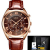 2017 luxury brand newFashion  Leather Strap Multifunction Watches Men Quartz Watch Waterproof Wristwatches Male Table Relojes