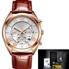 2017 luxury brand newFashion  Leather Strap Multifunction Watches Men Quartz Watch Waterproof Wristwatches Male Table Relojes