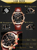 2017 luxury brand newFashion  Leather Strap Multifunction Watches Men Quartz Watch Waterproof Wristwatches Male Table Relojes