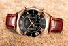 2017 luxury brand newFashion  Leather Strap Multifunction Watches Men Quartz Watch Waterproof Wristwatches Male Table Relojes
