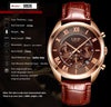 2017 luxury brand newFashion  Leather Strap Multifunction Watches Men Quartz Watch Waterproof Wristwatches Male Table Relojes