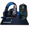 3200DPI 6 Button Wired Pro Gaming Mouse Optical Gamer Mouse+EACH G2000 Hifi Pro Gaming Headphone Headset+Gaming Mouse Pad Gift