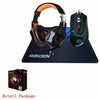 3200DPI 6 Button Wired Pro Gaming Mouse Optical Gamer Mouse+EACH G2000 Hifi Pro Gaming Headphone Headset+Gaming Mouse Pad Gift