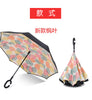 dropshipping Windproof Reverse Folding Double Layer Inverted Umbrella Self Stand umbrella rain women high quality 2016 car