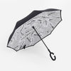 dropshipping Windproof Reverse Folding Double Layer Inverted Umbrella Self Stand umbrella rain women high quality 2016 car