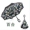 dropshipping Windproof Reverse Folding Double Layer Inverted Umbrella Self Stand umbrella rain women high quality 2016 car