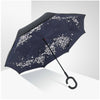 dropshipping Windproof Reverse Folding Double Layer Inverted Umbrella Self Stand umbrella rain women high quality 2016 car