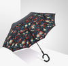 dropshipping Windproof Reverse Folding Double Layer Inverted Umbrella Self Stand umbrella rain women high quality 2016 car