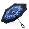 dropshipping Windproof Reverse Folding Double Layer Inverted Umbrella Self Stand umbrella rain women high quality 2016 car