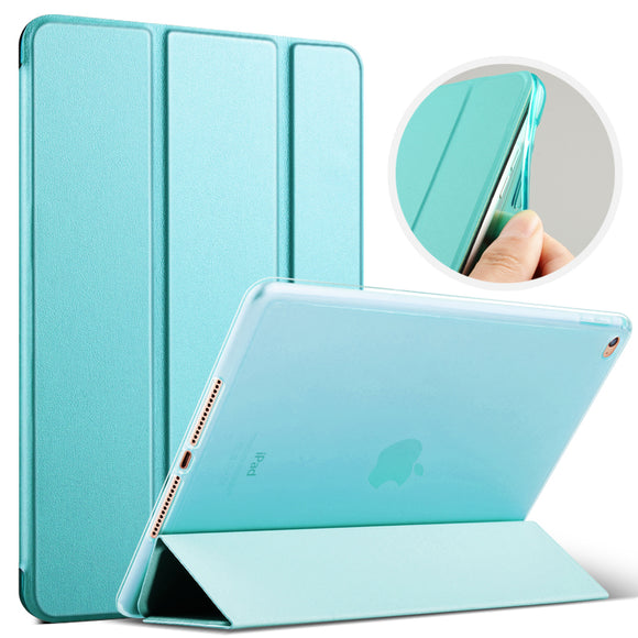 Luxury pu leather for ipad air2 kenke new smart cover Soft TPU Bumper Edge for iPad air 2 case tablet Sleep Wake up case