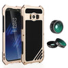 For Samsung Galaxy S8 S8 Plus Camera Lens Kit Mobile Phone Case 3 in 1 Dustproof Shockproof Aluminum Case Protection Shell Cover